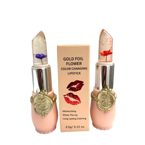 Gold Foil Flower Color Changing Lipstick